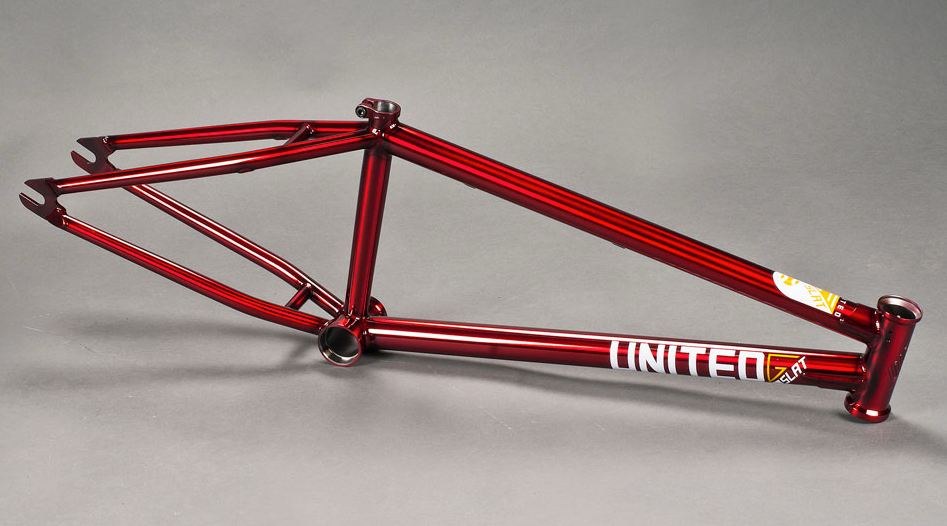 UNITED BIKE G SLAT FRAME TRANS RED 20.75 BMX BIKE S&M FIT 20.75" CULT